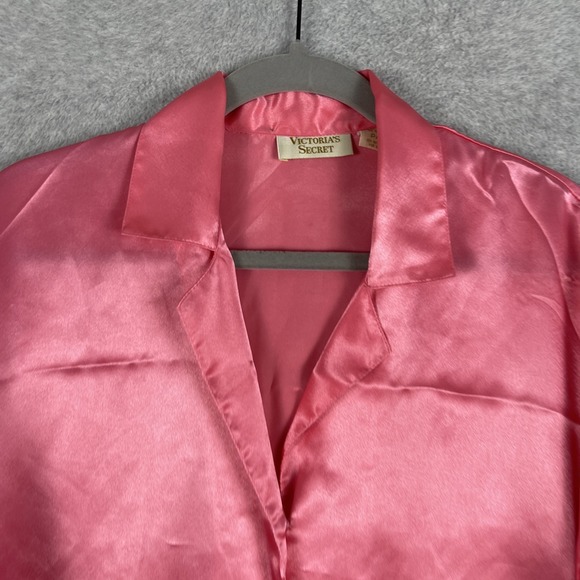 VTG Victorias Secret Gold Label Satin Night Shirt Womens S Pink Quiet Luxury - Picture 3 of 8